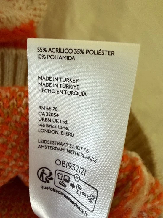 Anthropologie Maeve Orange Floral Pop Intarsia Cardigan Sweater NWOT - Picture 4 of 8